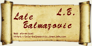Lale Balmazović vizit kartica